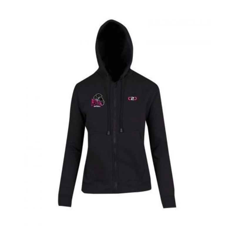 Port Panthers Netball Zip Hoodie Black