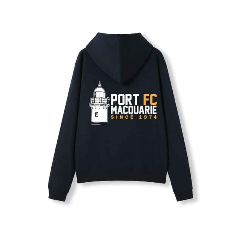 Port Macquarie FC Hoodie Navy Blue - Image 2