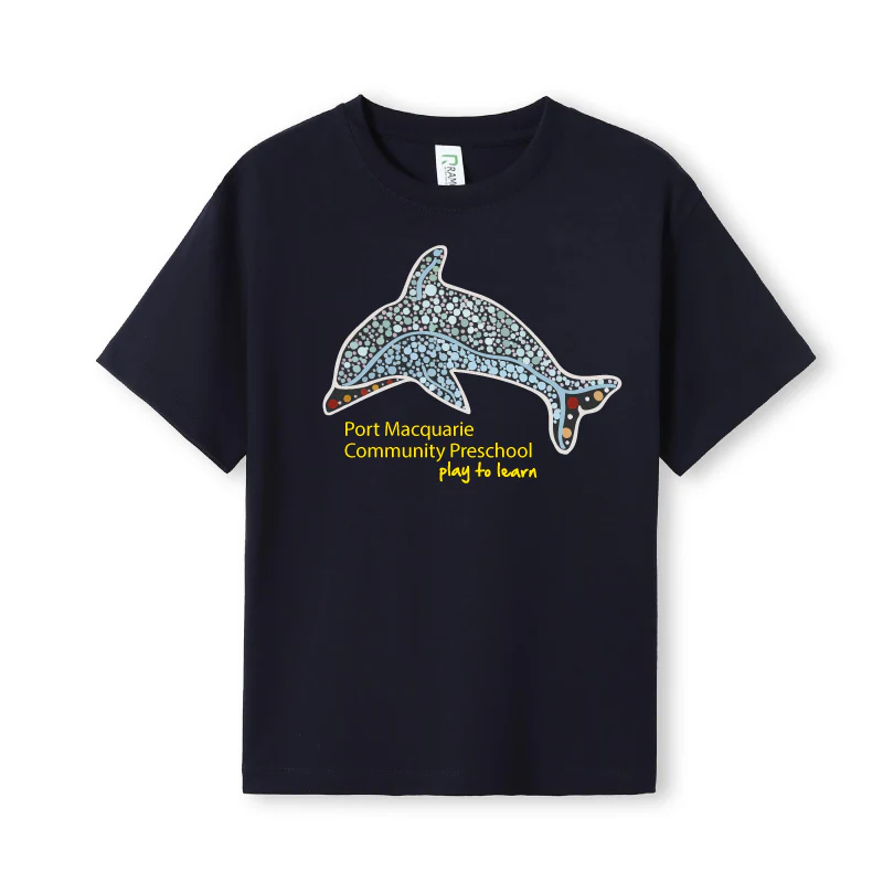 PM Community Preschool Navy Dolphin Kids Tee