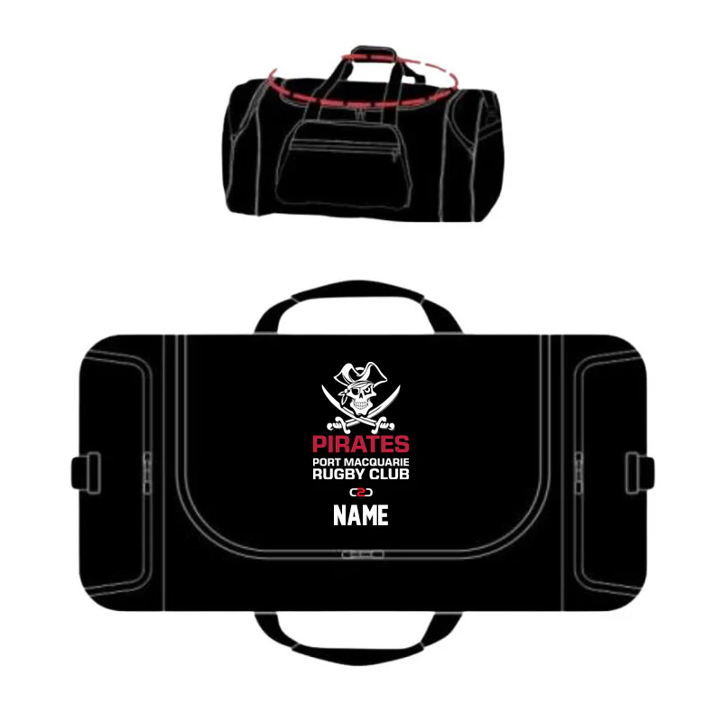 Port Macquarie Pirates Duffle Bag Black - Image 2