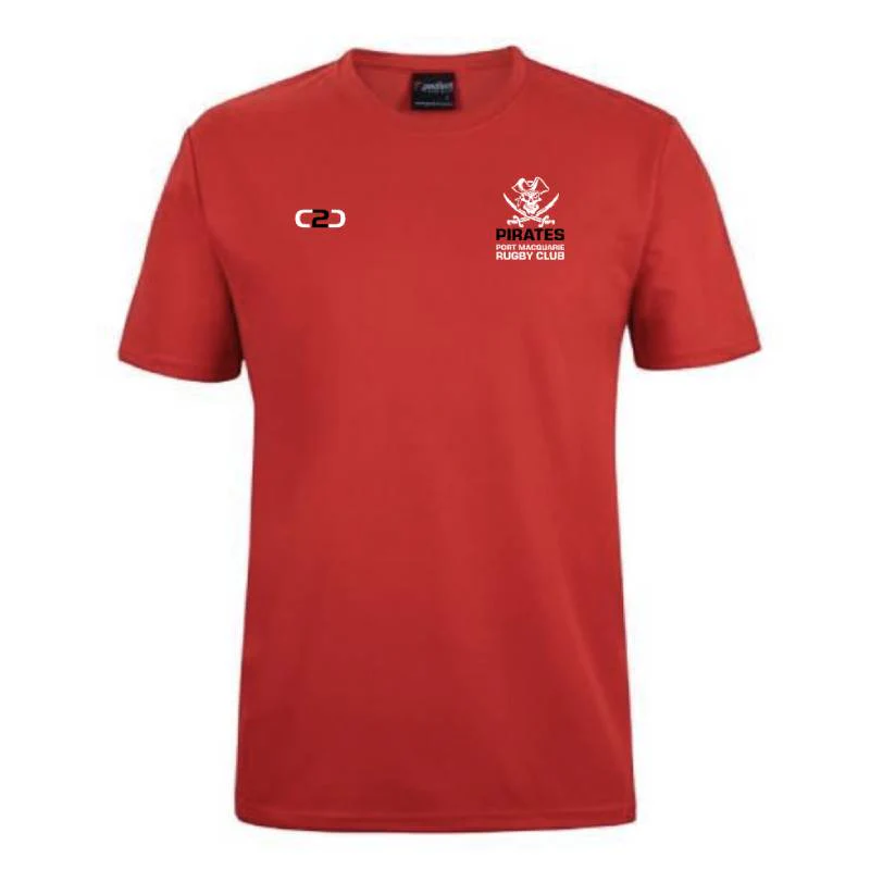Port Macquarie Pirates Training Tee Red Kids Adults