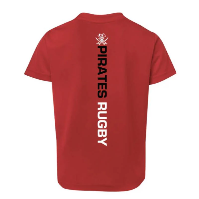 Port Macquarie Pirates Training Tee Red Kids Adults - Image 2