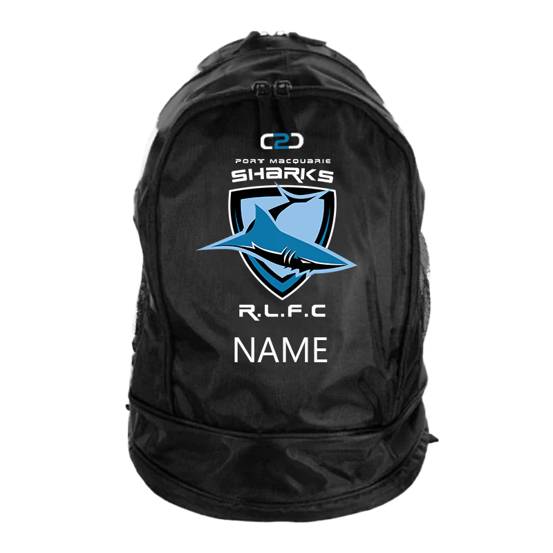Port Macquarie Sharks Senior Gameday Backpack Black