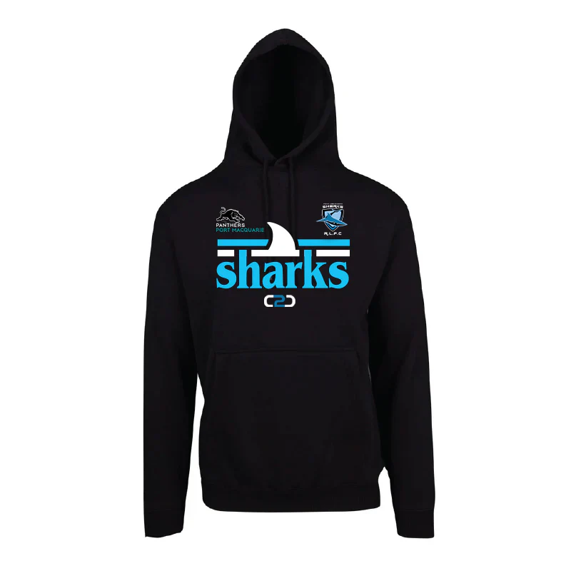 Port Macquarie Sharks Senior Pullover Hoodies Black