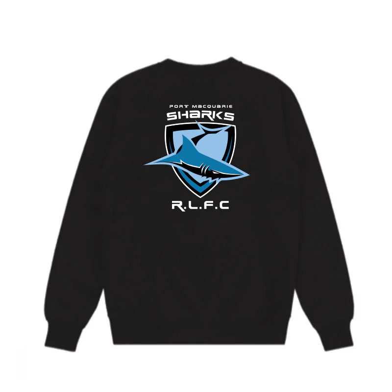 Port Macquarie Sharks Senior Sloppy Joe Black - Image 2
