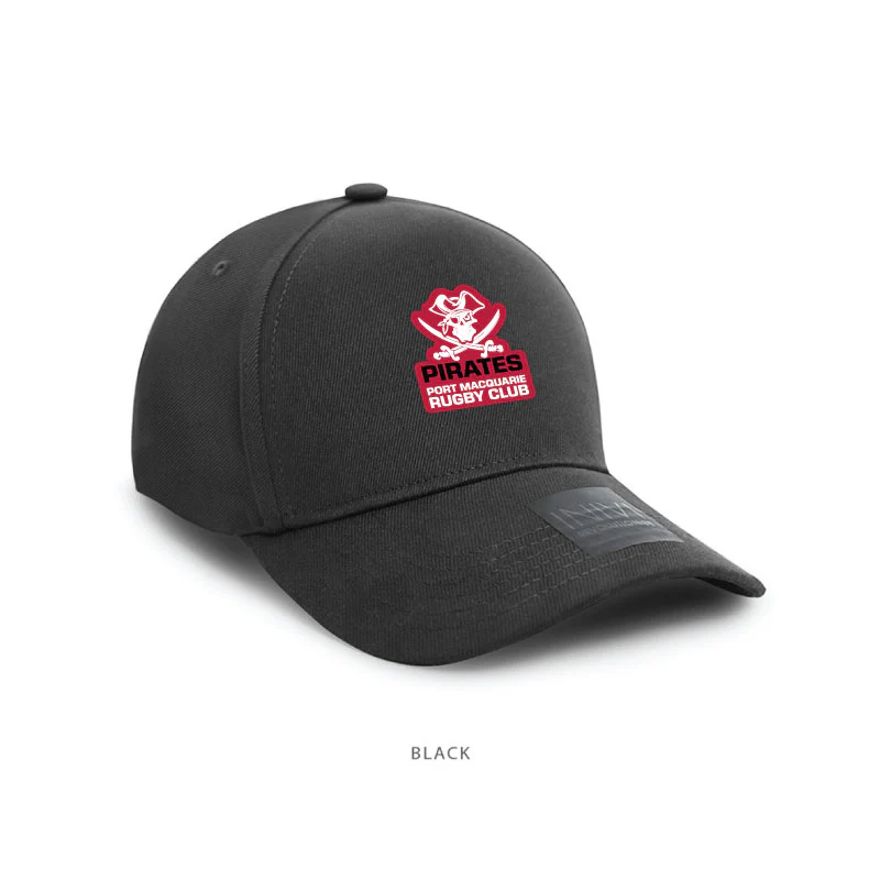 Port Pirates Rugby Union Club Cotton/Spandex Cap Black