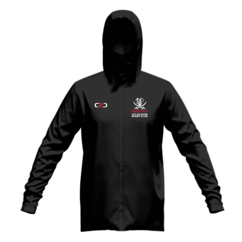 Port Pirates SlimFit HP Tech Zip Hoodie Black