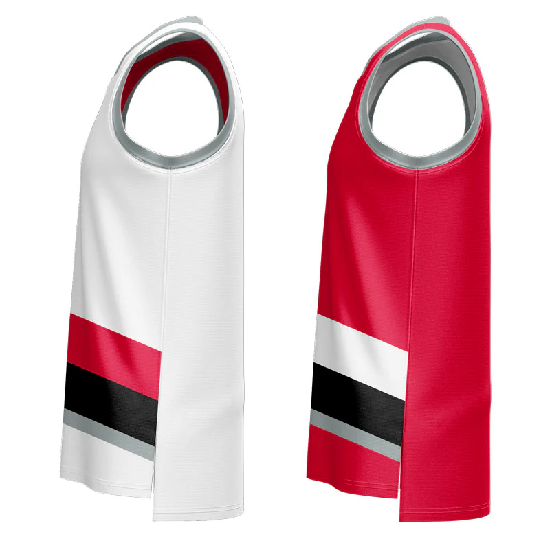 Custom Blazers-Inspired Reversible Slimfit Hp V Neck Basketball Singlet - Image 3