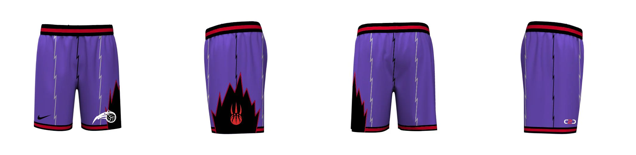 Raptors Core Pro Shorts Purple Design Your Own Custom