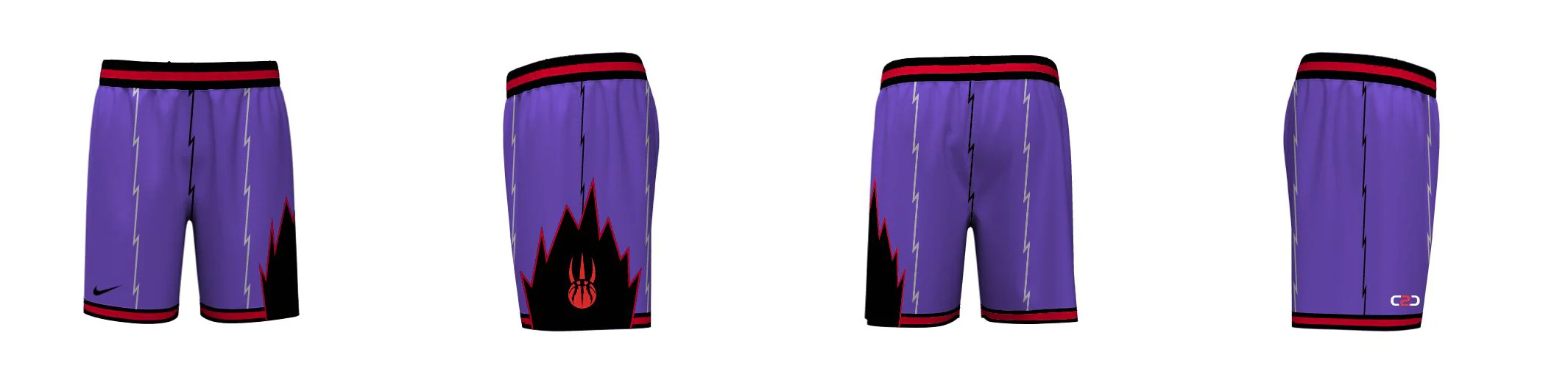Raptors Core Pro Shorts Purple Design Your Own Custom