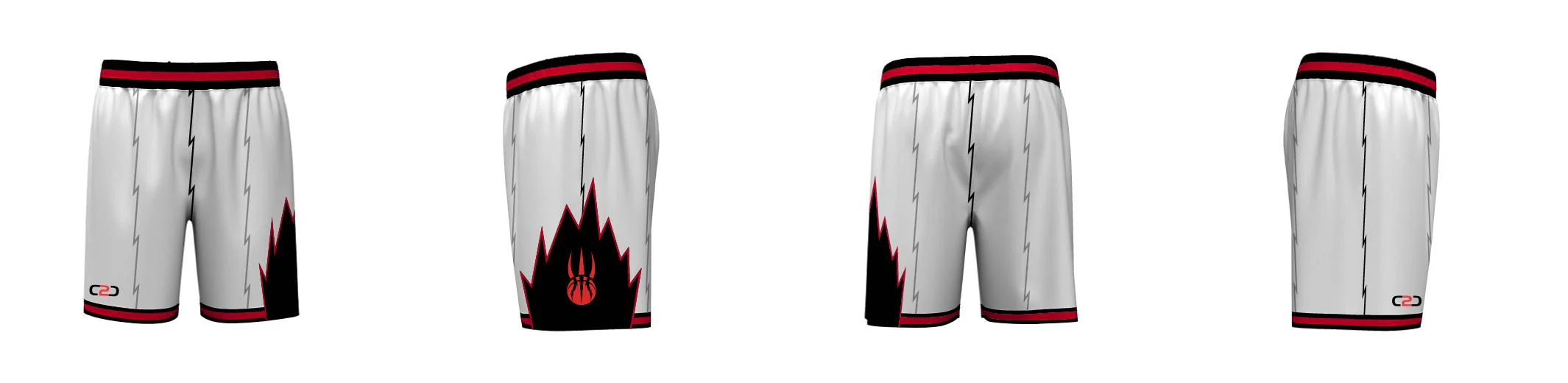 Raptors Core Pro Shorts White Design Your Own Custom