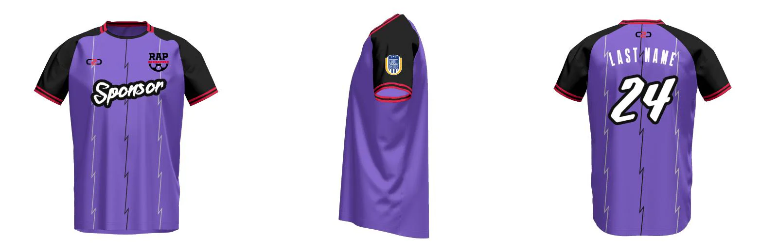 Raptors SlimFit HP Soccer Jersey Crew Neck Design Your Own Custom