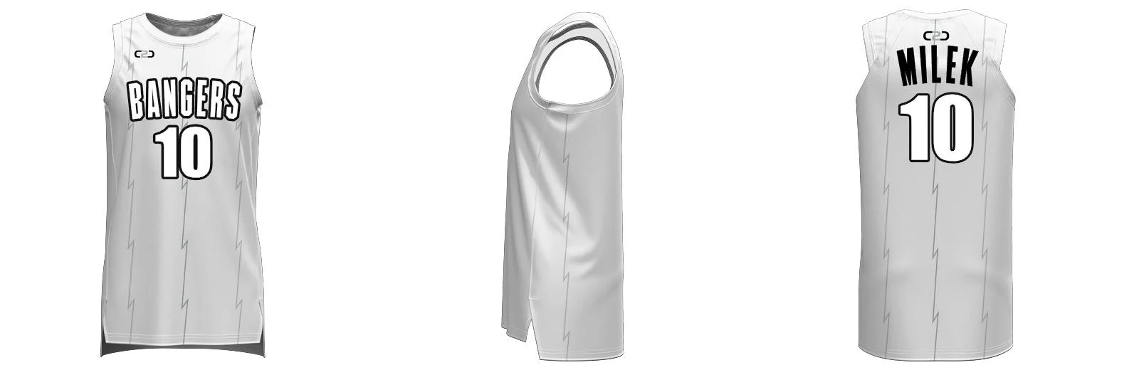 Raptors SlimFit HP Split Basketball Singlet White Design Your Own Custom