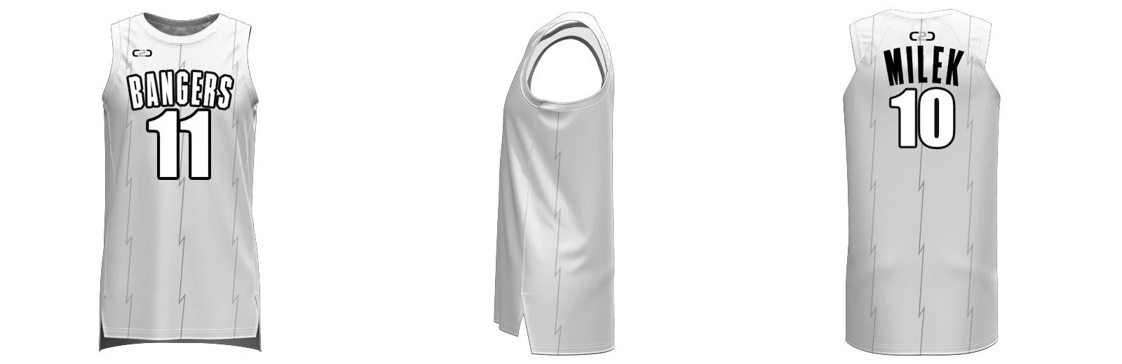 Raptors SlimFit HP Split Basketball Singlet White Design Your Own Custom