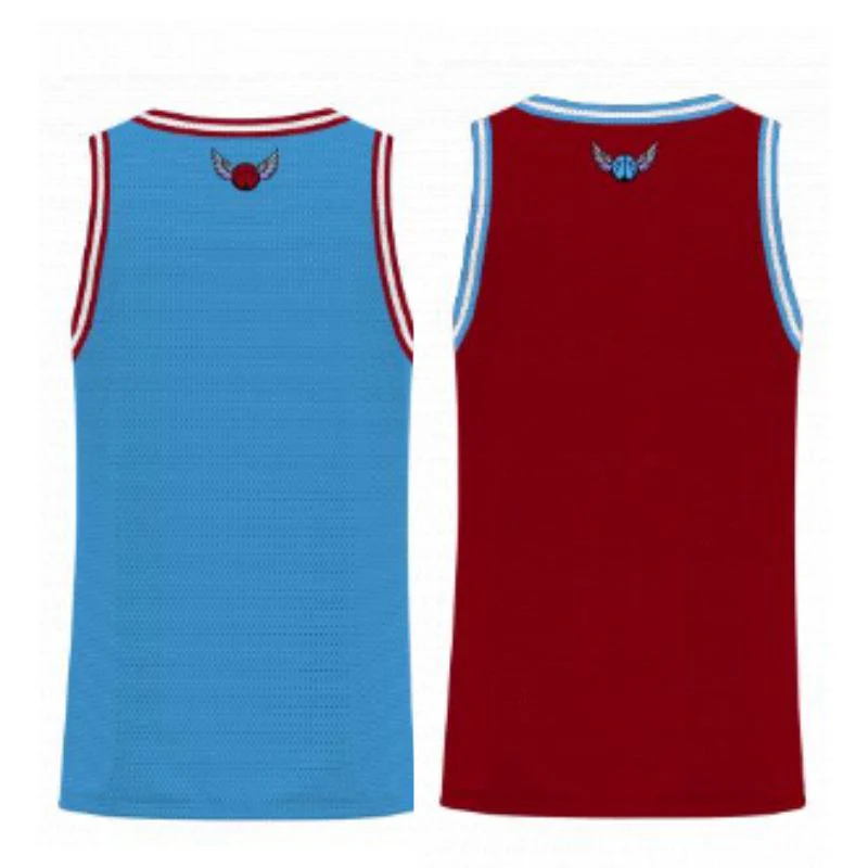 Rebels Basketball Club Core Reversible Singlet Sky Maroon - Image 2
