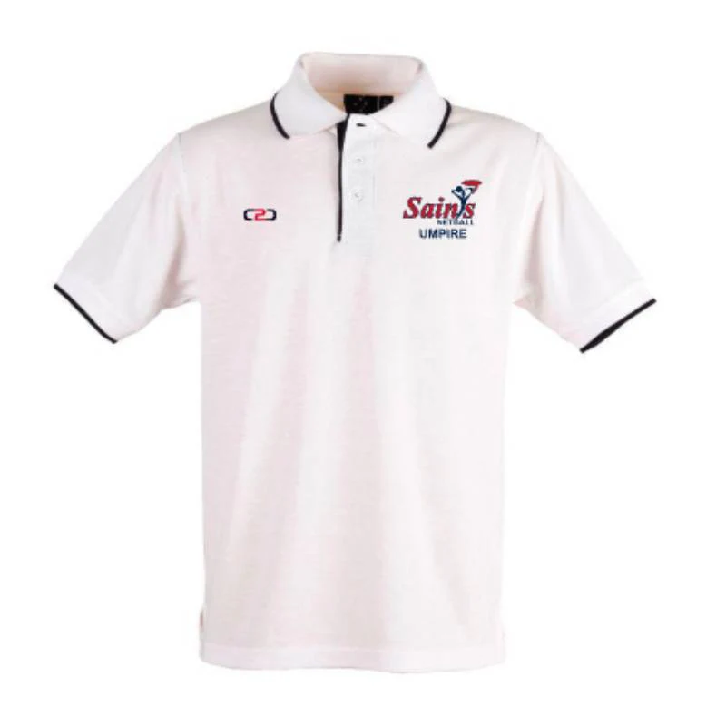 Saints Netball Dubbo Umpire Polo White