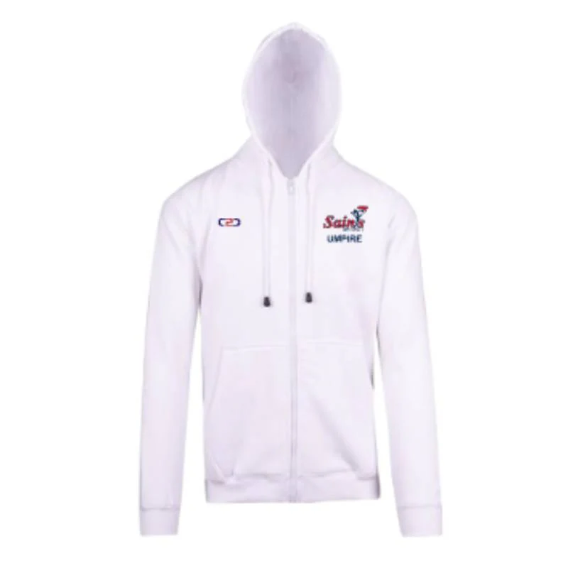 Saints Netball Dubbo Umpire Zip Hoodie White