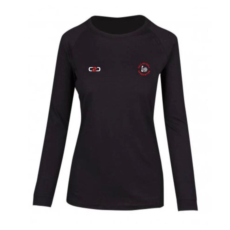 Sale Netball Long Sleeve Tee Ladies Black