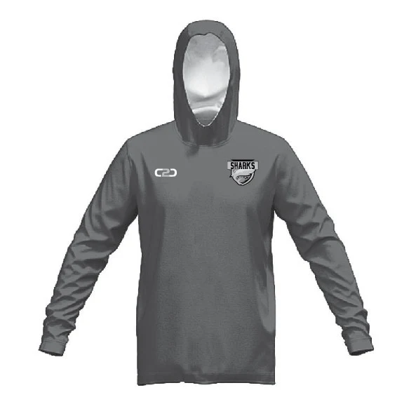 Sharks Basketball Stock Cotton Fleece Hoodie Dark Marle Grey