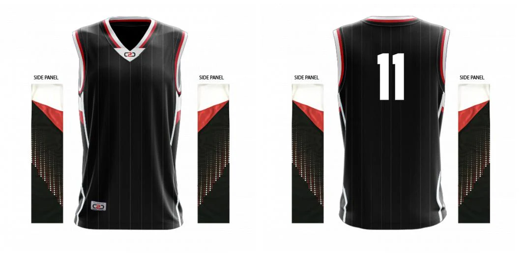 Silver Collection Basketball Singlet Black