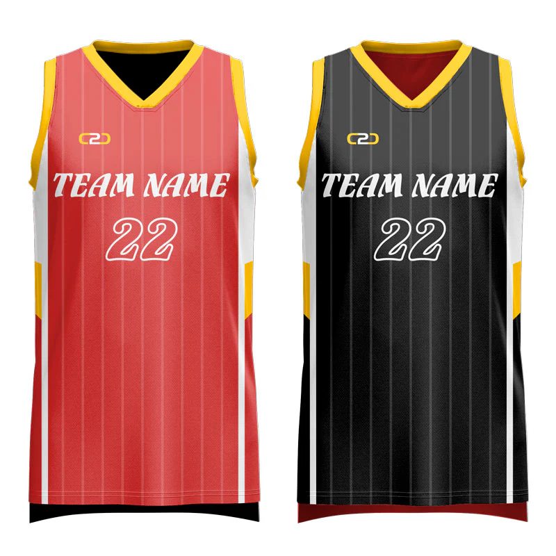 Custom Silver Collection Reversible Slimfit Hp V Neck Basketball Singlet