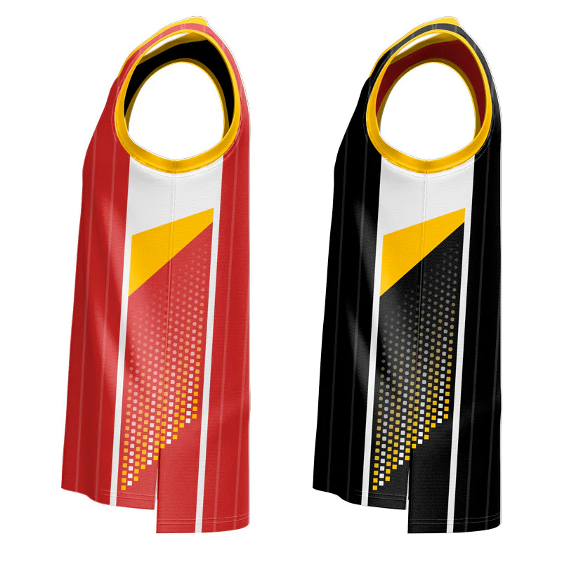 Custom Silver Collection Reversible Slimfit Hp V Neck Basketball Singlet - Image 3