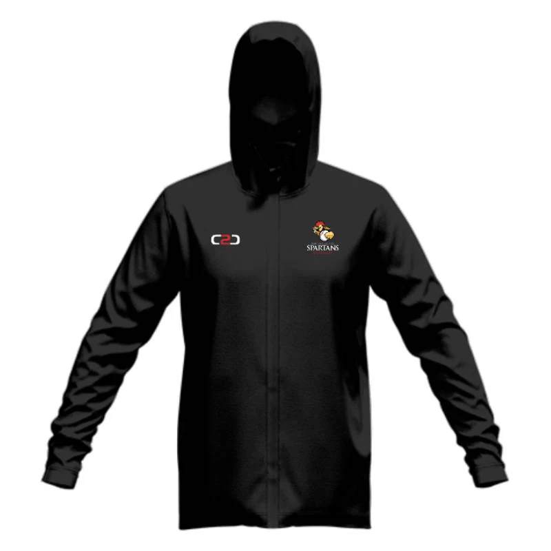 Spartans SlimFit HP Tech Zip Hoodie Black