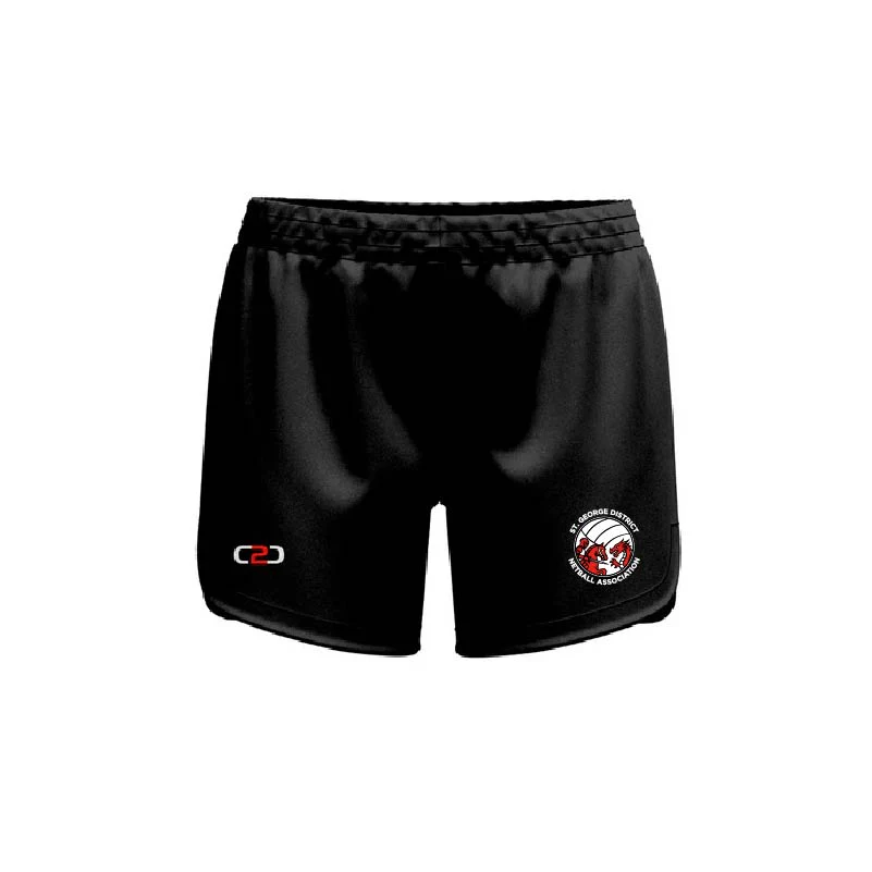 St George Executive Ladies Pro Curve Sport Shorts Black