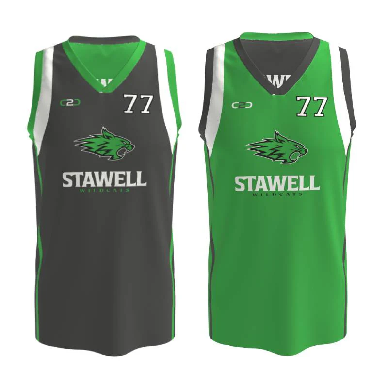 Stawell Wildcats Basketball Reversible 3HP V Neck Singlet