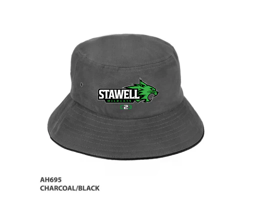 Stawell Wildcats Bucket Hat Charcoal/Black
