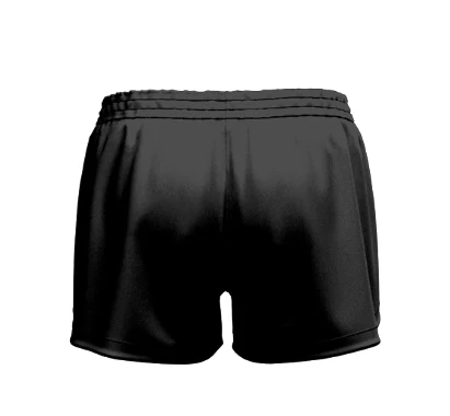 Stawell Wildcats Ladies High Thigh Curve Sport Shorts Black - Image 2
