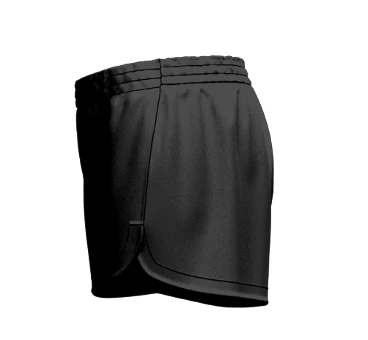 Stawell Wildcats Ladies High Thigh Curve Sport Shorts Black - Image 3