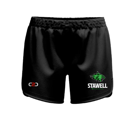 Stawell Wildcats Ladies Pro Curve Sport Shorts Black