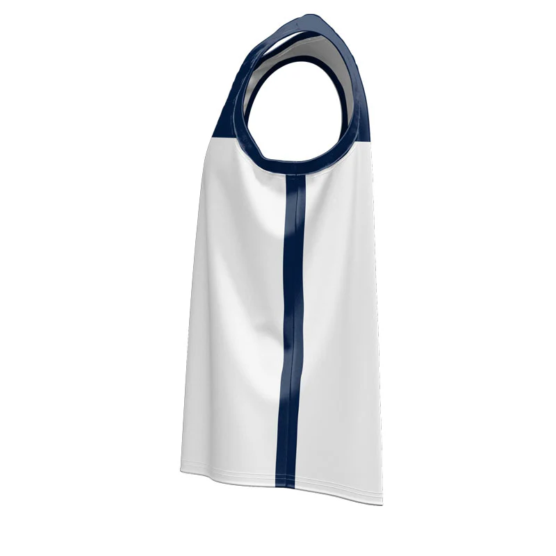 Dream Numbered Basketball Singlet White/Navy in Stock - Image 3