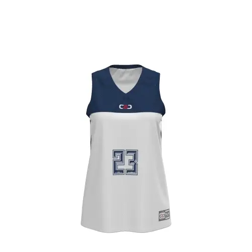 Dream Numbered Basketball Singlet White/Navy in Stock - Image 4