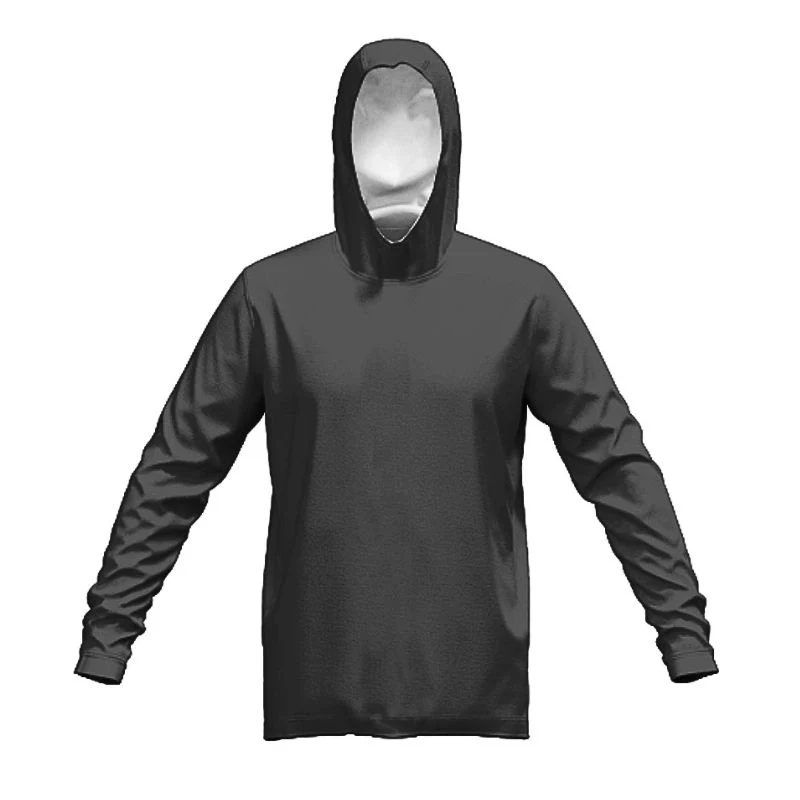 Fleece Pullover Hoodie Dark Grey Marle - Image 6