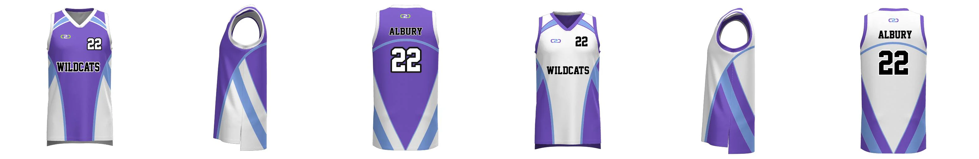 STRIPE Reversible SlimFit HP V Neck Basketball Singlet Design Your Own Custom