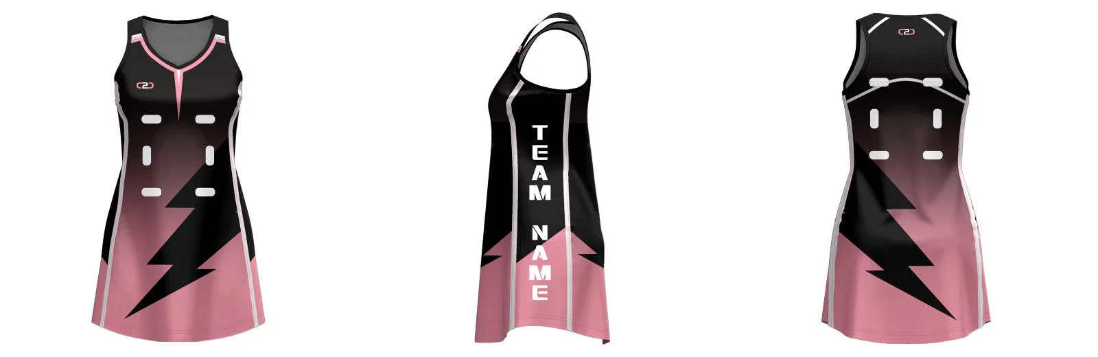Struck Core Fusion Netball Dress V Neck Custom Design Your Own