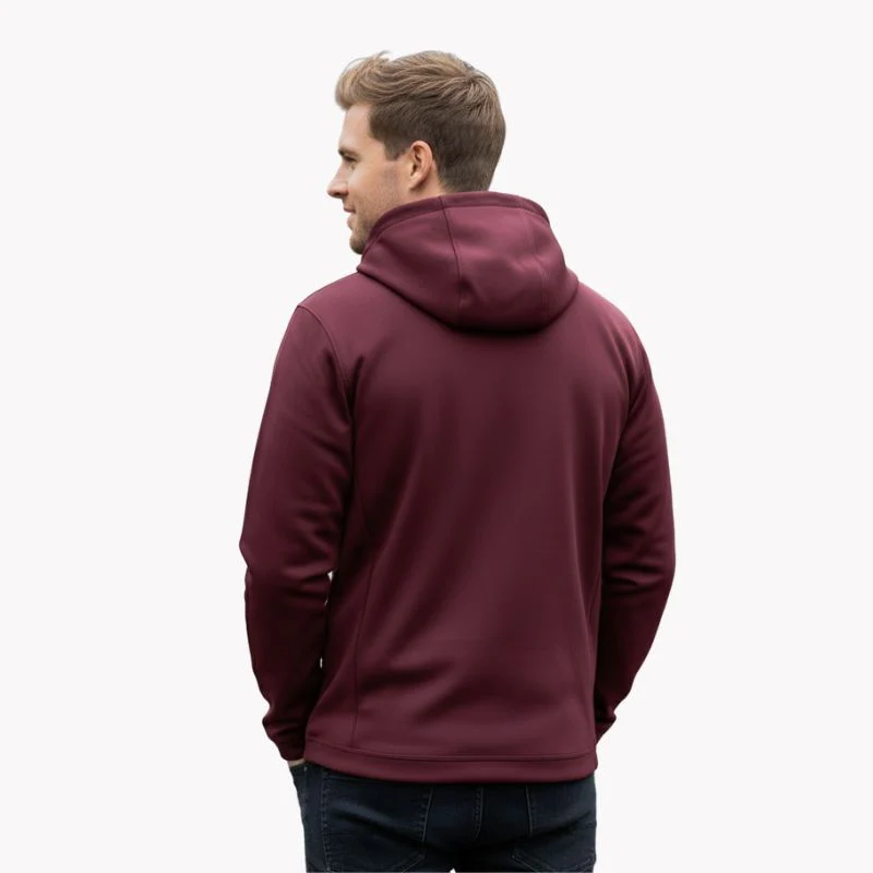 Glide SlimFit HP Tech Zip Hoodie Maroon - Image 3
