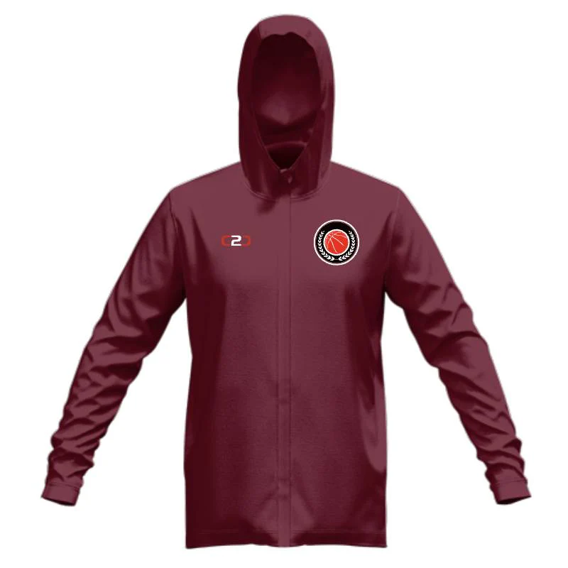 Glide SlimFit HP Tech Zip Hoodie Maroon - Image 4