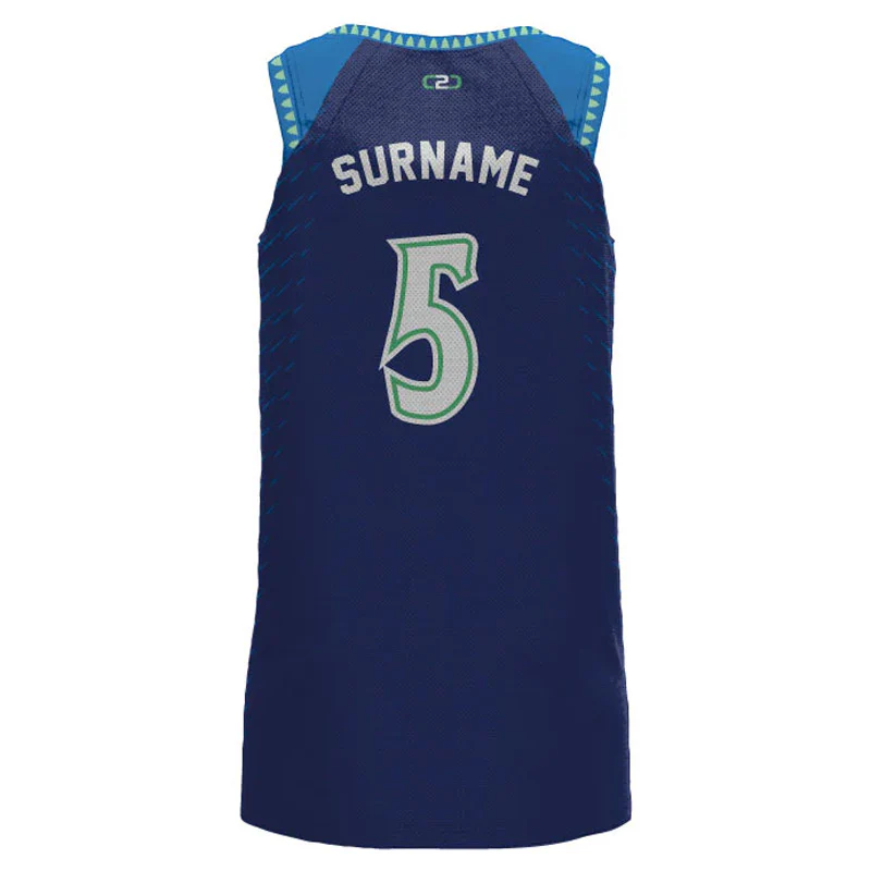 Custom Timberwolves City Slimfit Hp Split Basketball Singlet - Image 2