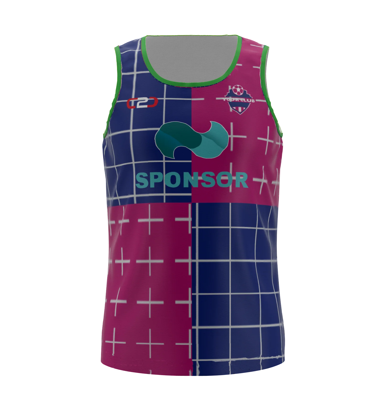 Touch Football Singlet U Neck Side Seam Custom