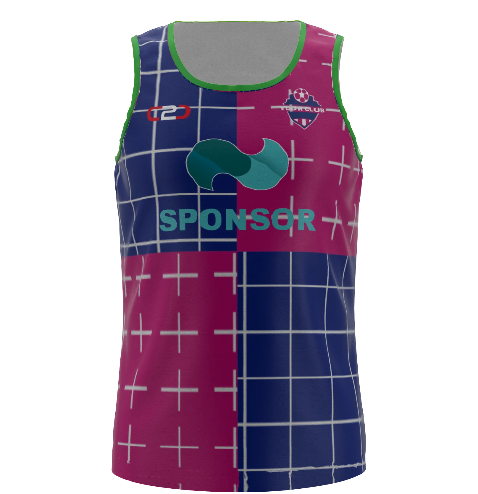 Touch Football Singlet U Neck Side Seam Custom