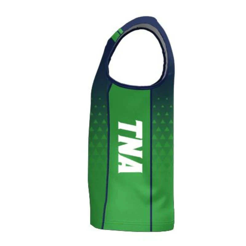 Tuggeranong Netball Club Singlet with Velcro Green Navy - Image 2