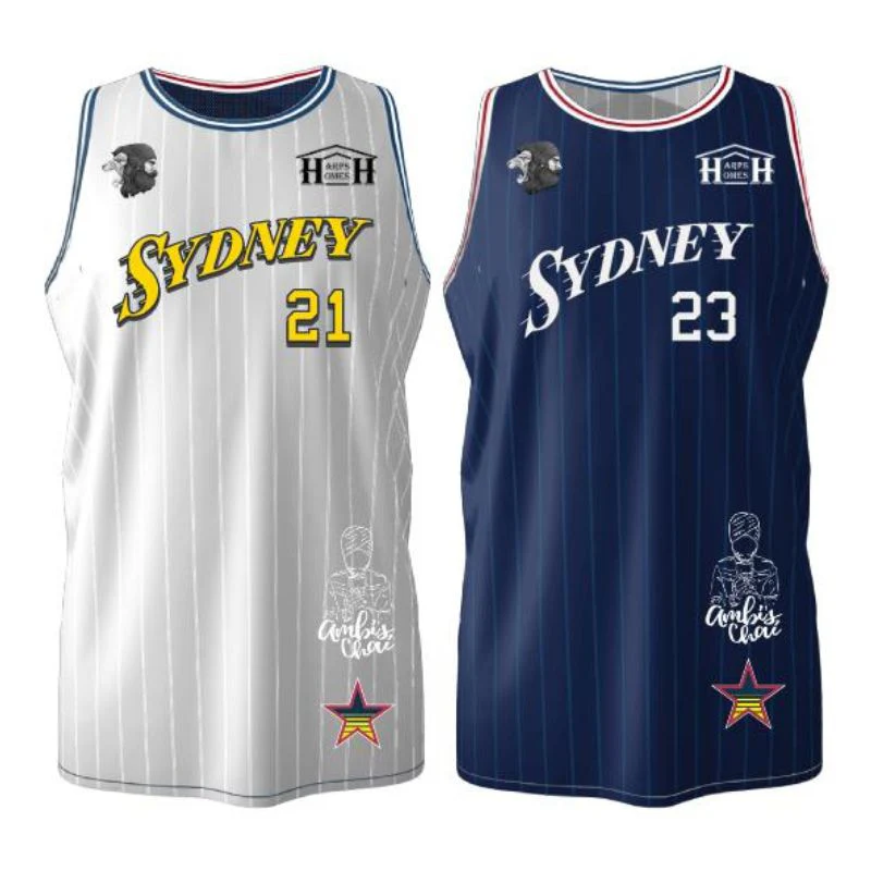West Sydney United Core Reversible Singlet White Navy
