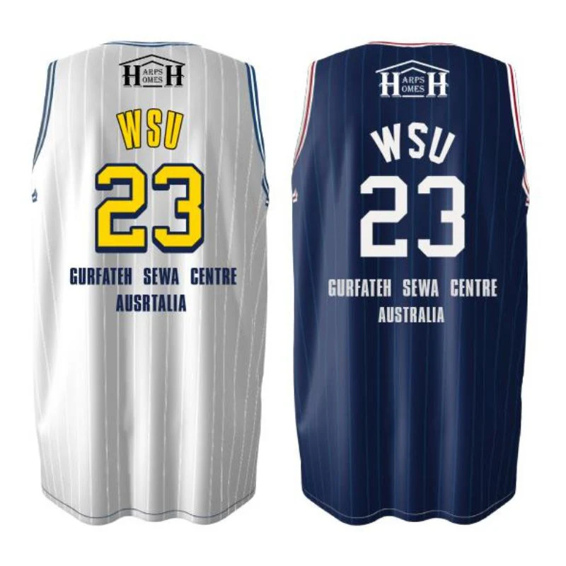 West Sydney United Core Reversible Singlet White Navy - Image 2