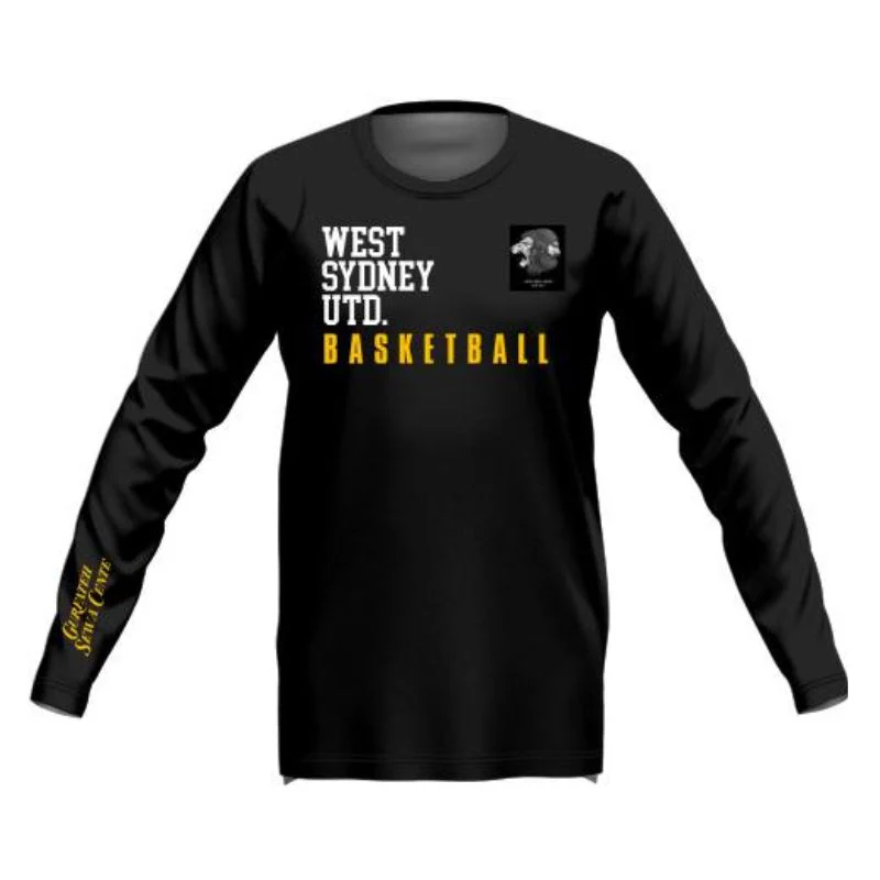 West Sydney United HP Long Sleeve Warm Up Top Black