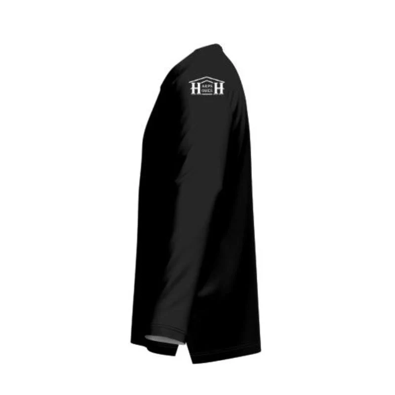 West Sydney United HP Long Sleeve Warm Up Top Black - Image 3