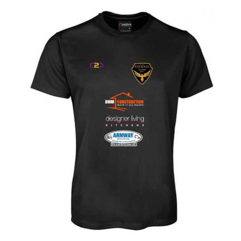 Western Phoenix Football Training Tee Black Kids Adults