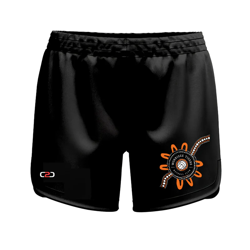 Worrigee Pro Curved Shorts Womens Girls Black